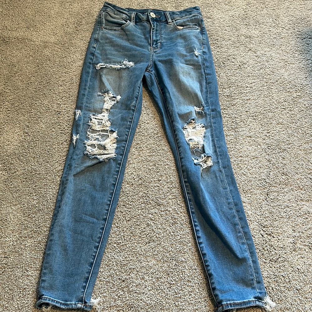 American Eagle Next Level Stretch Ripped Jeans
